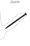 Set de 3 plugs ur�traux Grands clous - Ouch!